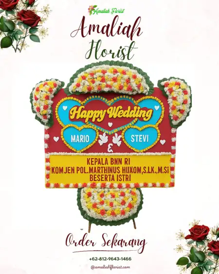 Papan Bunga Pernikahan Bomela